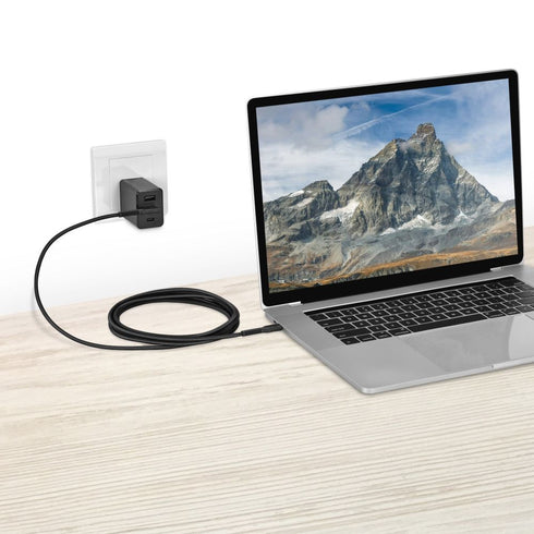 Bonelk Long-Life Easy Grip USB-C to USB-C Right Angle Cable, 100W 2 m (Black) - Digital3d.com.au