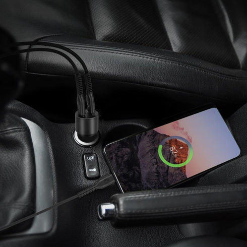 Bonelk Eco Series 38W PD Dual USB-C Car Charger - Black - Digital3d.com.au
