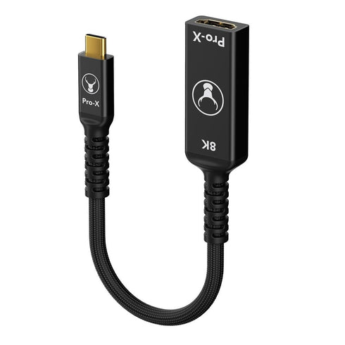 Bonelk Pro-X Long-Life USB-C to 8K HDMI Adapter (15cm) (Black) Image 1