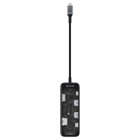 Bonelk Vision Long-Life USB-C to 8-in-1 Multiport Hub (Clear) Image 3