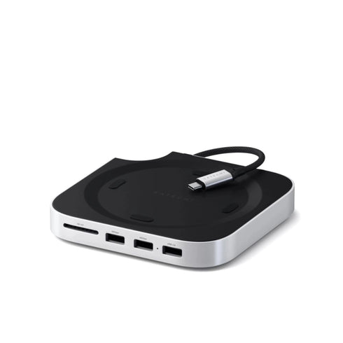 Satechi Mac Mini M4 Stand & Hub with SSD Enclosure (Silver) - Digital3d.com.au