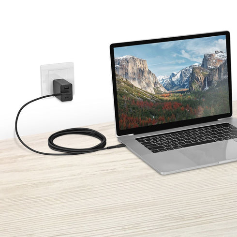 Bonelk Long-Life Easy Grip USB-C to USB-C Right Angle Cable, 100W 3 m (Black) - Digital3d.com.au