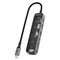 Bonelk Vision Long-Life USB-C to 6-in-1 w/Card Reader Multiport Hub (SG/Clear) Image 1