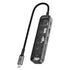 Bonelk Vision Long-Life USB-C to 6-in-1 w/Card Reader Multiport Hub (SG/Clear) Image 1