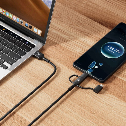 Bonelk Long-Life USB-A to 3in1 Travel Cable (1.2m) (Black) Image 4