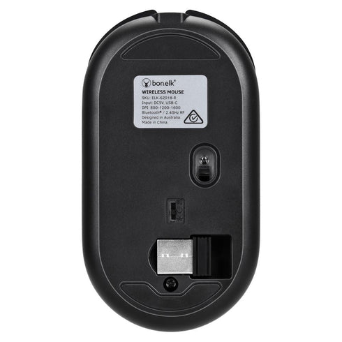 Bonelk Bluetooth/Wireless RGB 4D Mouse, 1200DPI, USB-C, M-270