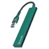 Bonelk Long-Life USB-A to 4 Port USB 3.0 Slim Hub Green
