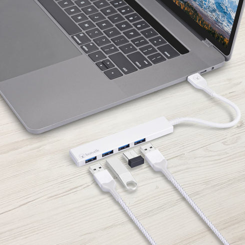 Bonelk Long-Life USB-A to 4 Port USB 3.0 Slim Hub