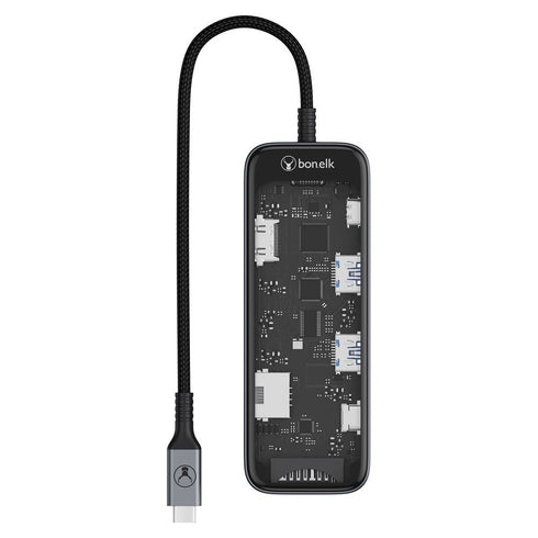 Bonelk Vision Long-Life USB-C to 8-in-1 Multiport Hub (Clear) Image 4
