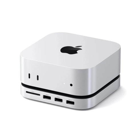 Satechi Mac Mini M4 Stand & Hub with SSD Enclosure (Silver) - Digital3d.com.au