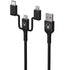 Bonelk Long-Life USB-A to 3in1 Travel Cable (1.2m) (Black) Image 2
