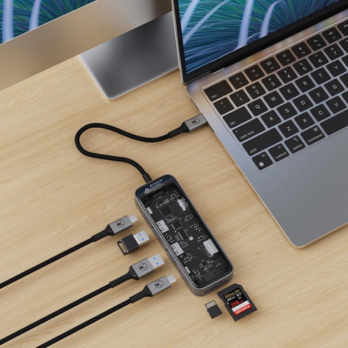 Bonelk Vision Long-Life USB-C to 8-in-1 Multiport Hub (Clear) Image 7