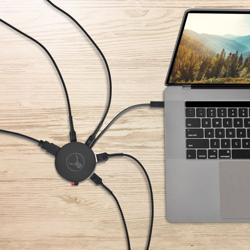 Bonelk Long-Life USB-C to 6in1 Multiport Hub - Black (Round) - Digital3d.com.au