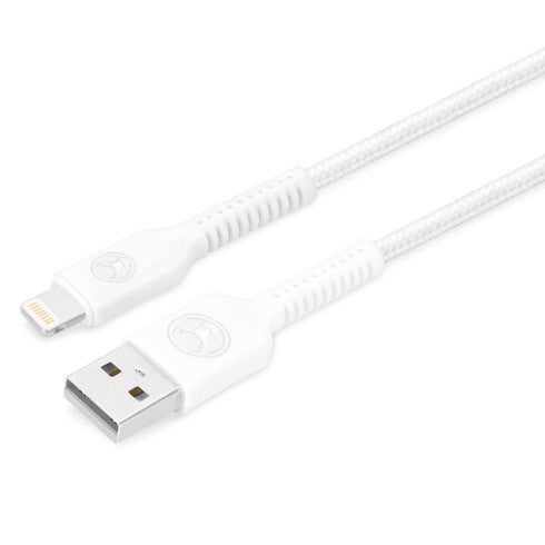 Bonelk Long-Life Easy Grip USB-A to Lightning Cable 2m (White) - Digital3d.com.au