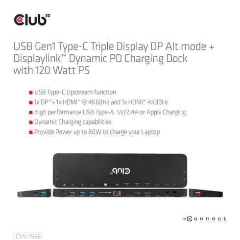 TRIPLE DISPLAY DYNAMIC PD USB C DOCKING STATION - Digital3d.com.au