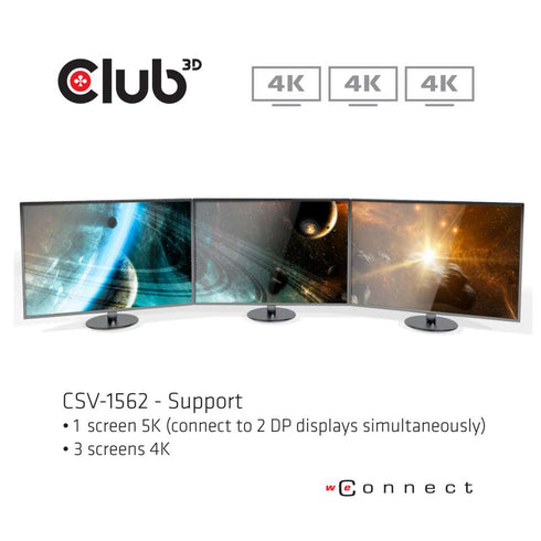 Club 3D CSV-1562 is an USB-C Universal Triple Display 4K60Hz Docking Station - Digital3d.com.au