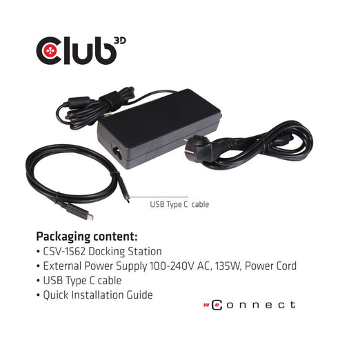 Club 3D CSV-1562 is an USB-C Universal Triple Display 4K60Hz Docking Station - Digital3d.com.au
